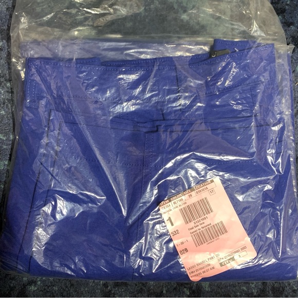 NWT - J Crew Barrel-leg pant in cotton blend, 29 women, Tropical Cove blue - Picture 3 of 7